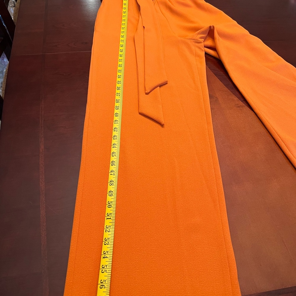 NWT - INC International Concepts –Size 8 Orange Sleeveless V-neck Jumpsuit - Picture 9 of 11